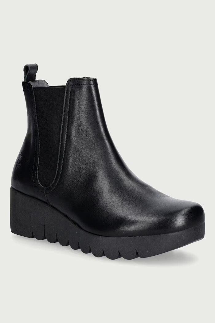 Fly London боти челси дамски от кожа VOIL505FLY черни P145505000