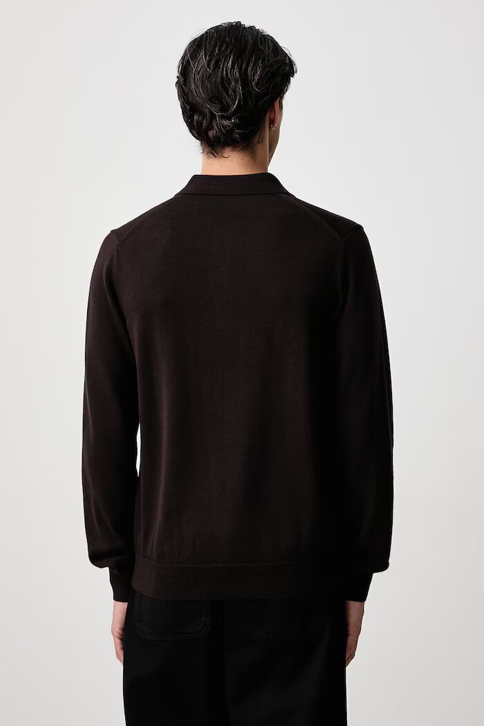 Fred Perry пуловер мъжки с вълна кафяв K4535