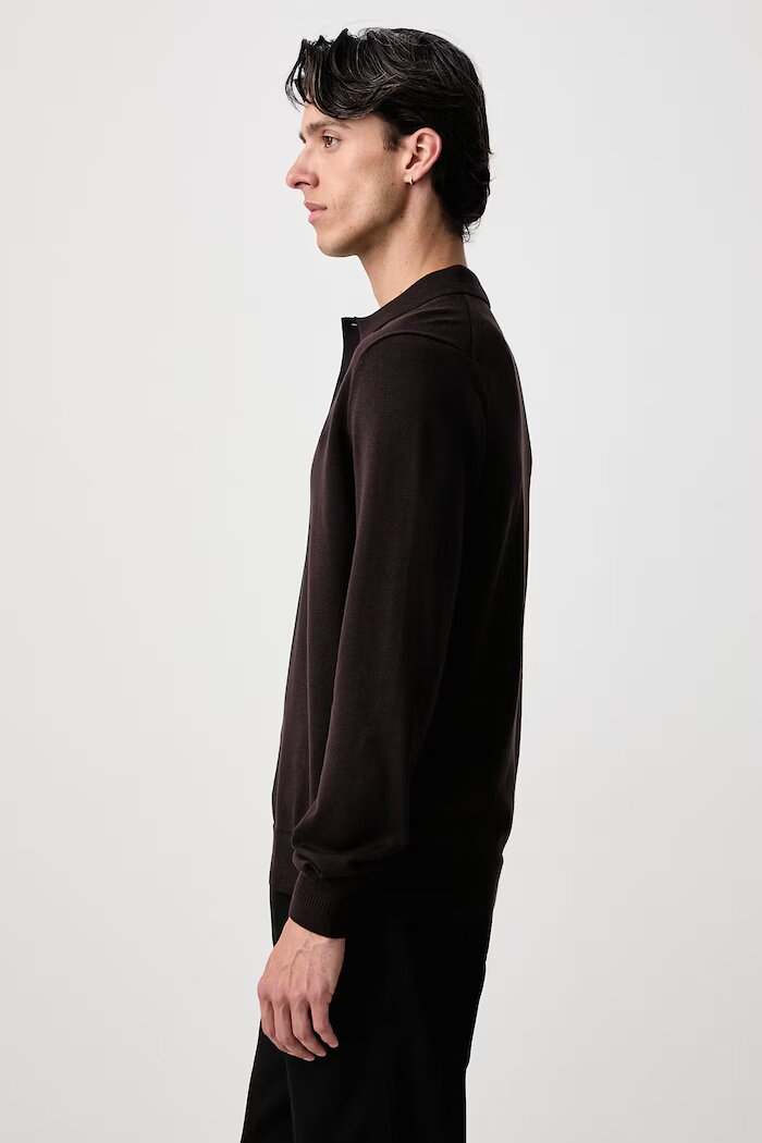 Fred Perry пуловер мъжки с вълна кафяв K4535