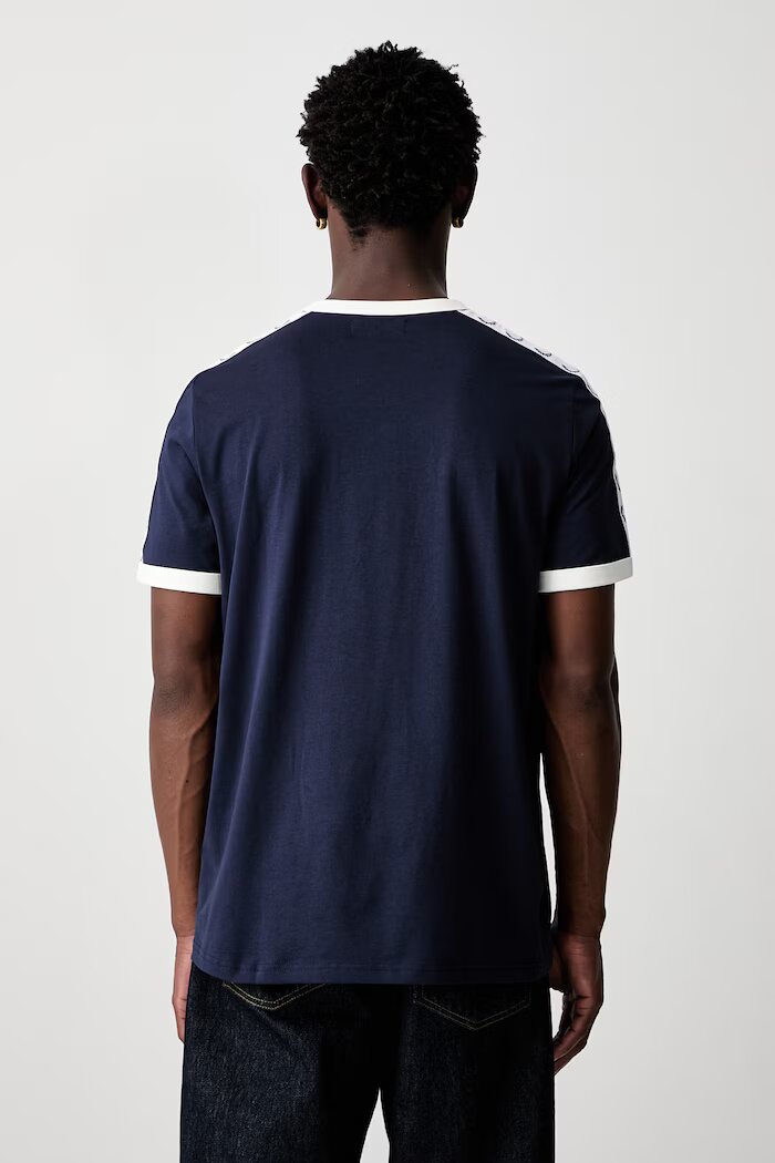 Fred Perry тениска мъжка от памук тъмносиня M4620