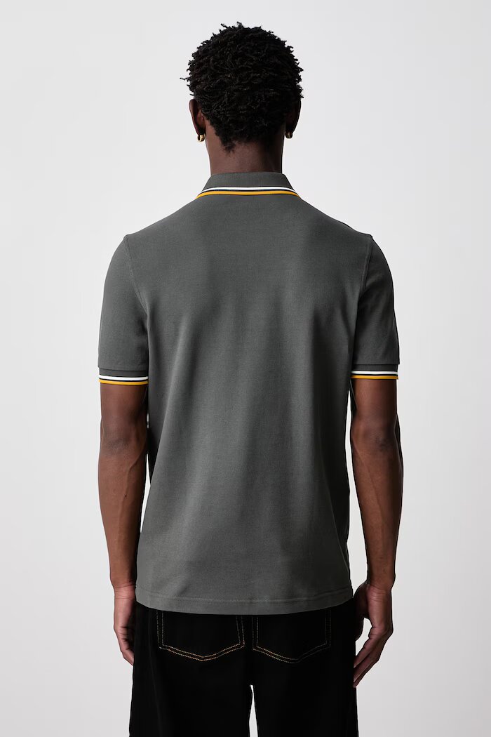 Fred Perry тениска с яка мъжка от памук зелена M3600