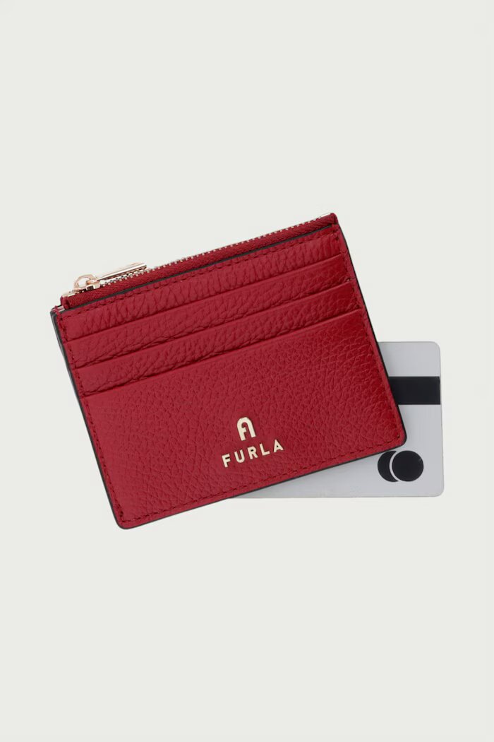 Furla калъф за карти дамски от кожа Camelia S червен WP00388.HSF000.CGQ00