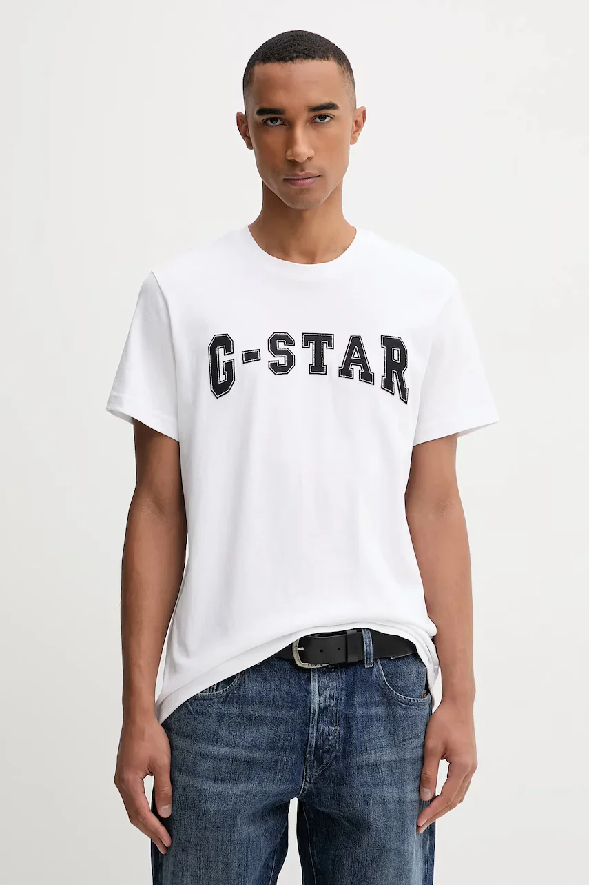 G-Star Памучна тениска Felt logo