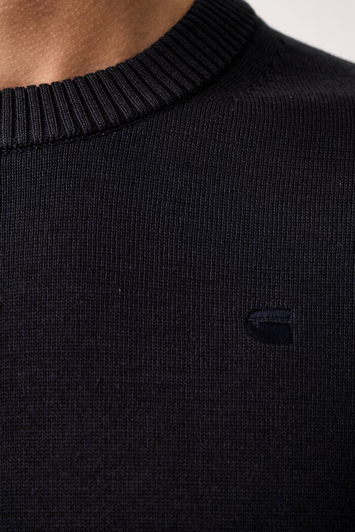 G-Star пуловер мъжки с памук Core refined r тъмносин D30780-E813