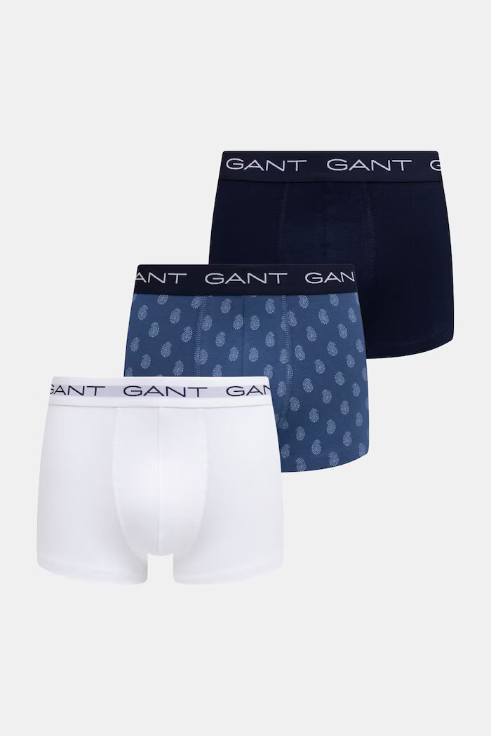 Gant боксерки мъжки с памук 3 броя сини 902613013