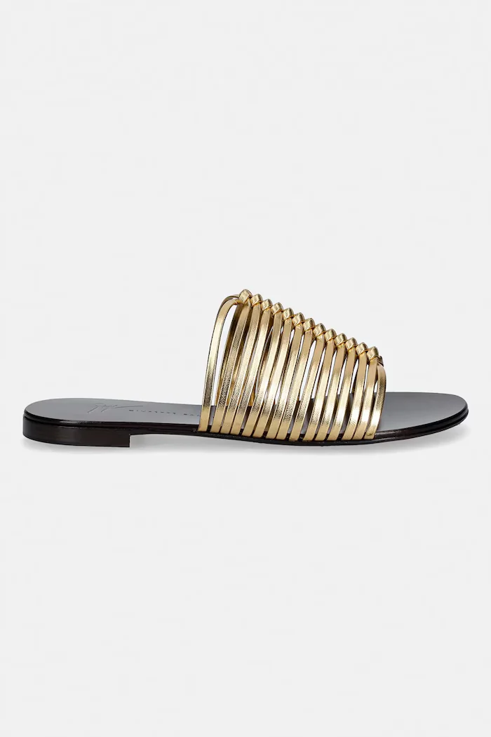 Giuseppe Zanotti чехли дамски от кожа златни