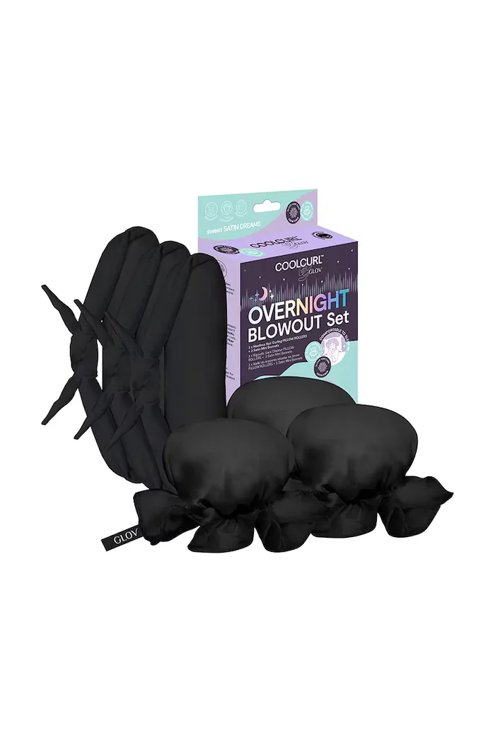 Glov Комплект за стилизиране на коса CoolCurl Overnight Blowout в черно