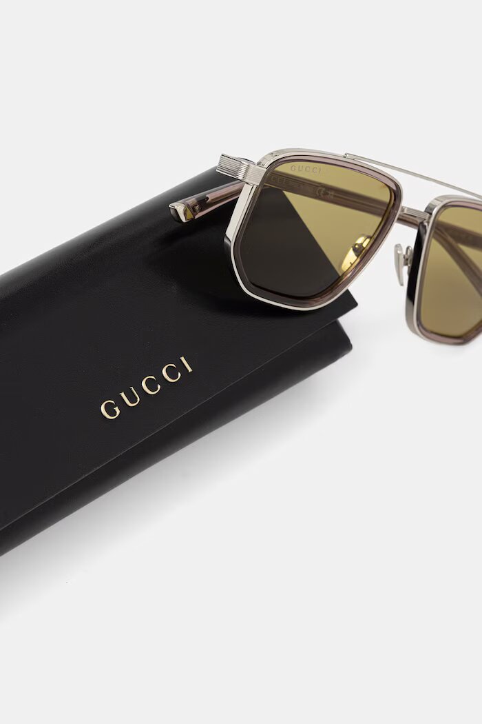 Gucci слънчеви очила мъжки сребърни GG2073S