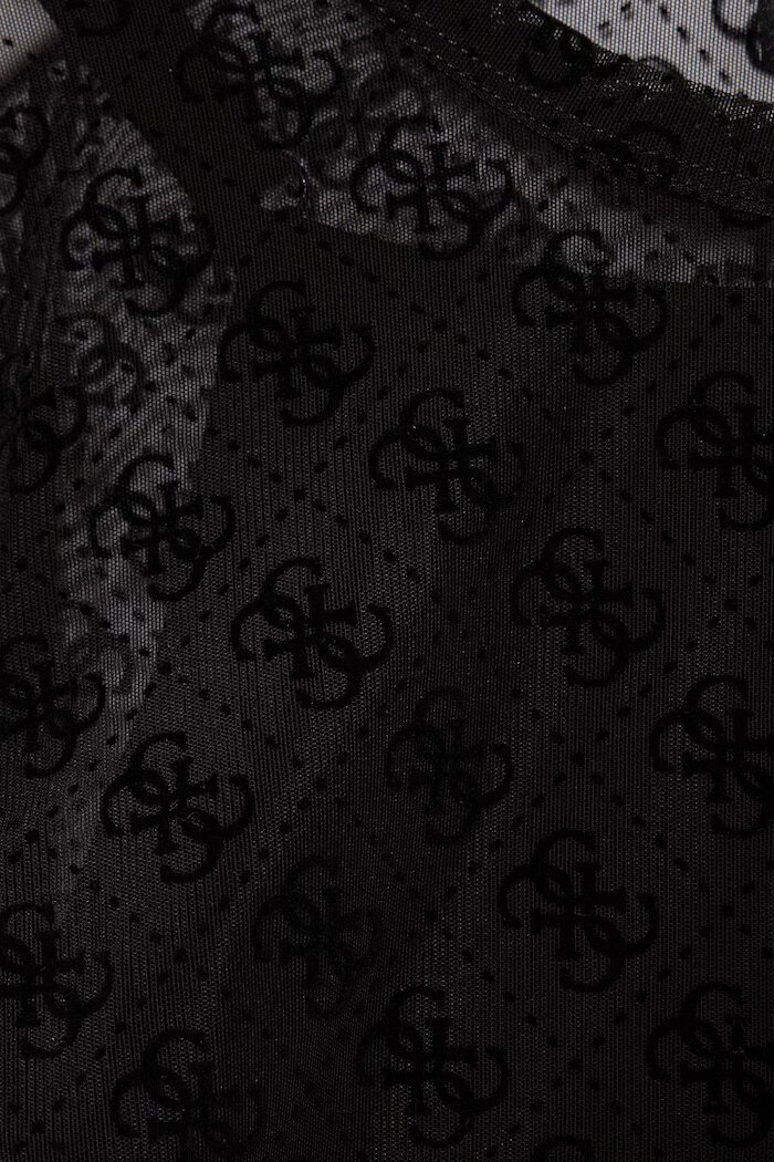 Guess блуза за деца черна с монограм J6YP02 K3743