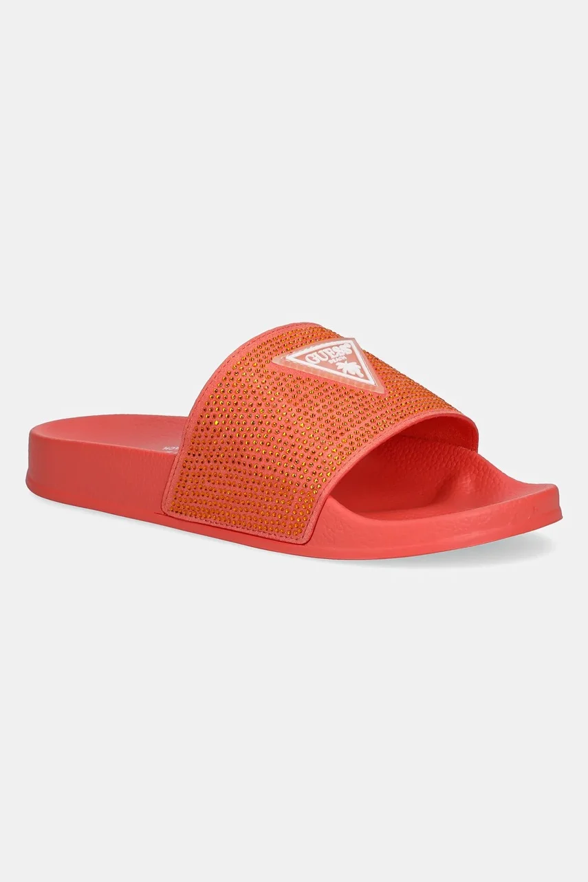 Guess Чехли BEACH SLIPPERS STRASS