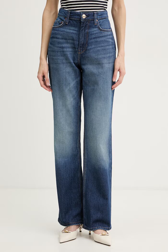Guess дънки straight дамски тъмносини W6RA33 D6831