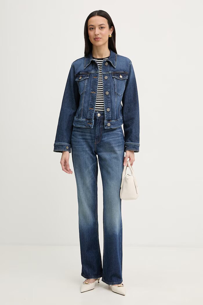 Guess дънки straight дамски тъмносини W6RA33 D6831