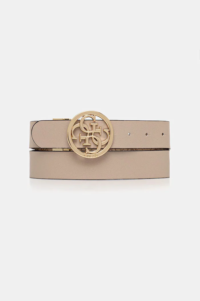 Guess двустранен колан дамски NOELLE бежов BW9166 P4235