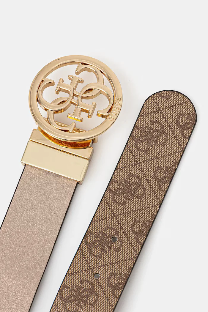 Guess двустранен колан дамски NOELLE бежов BW9166 P4235