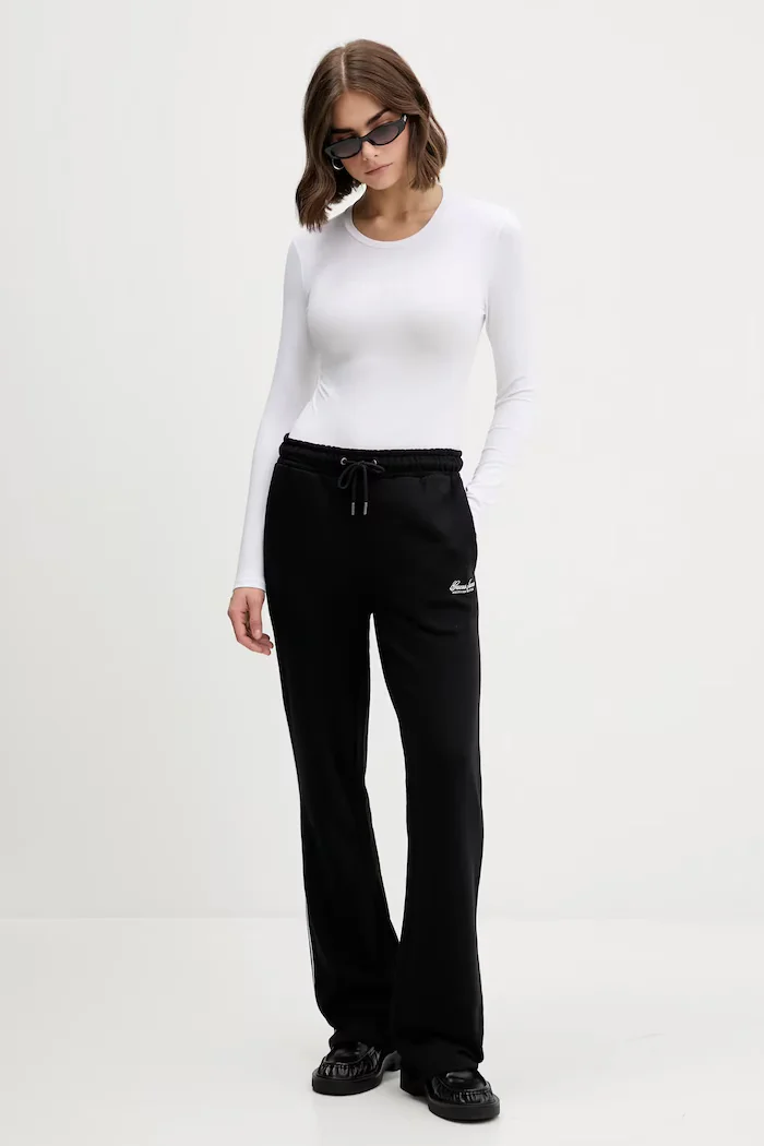 Guess Jeans Блуза с дълги ръкави дамска в черно W4BP41 J1314