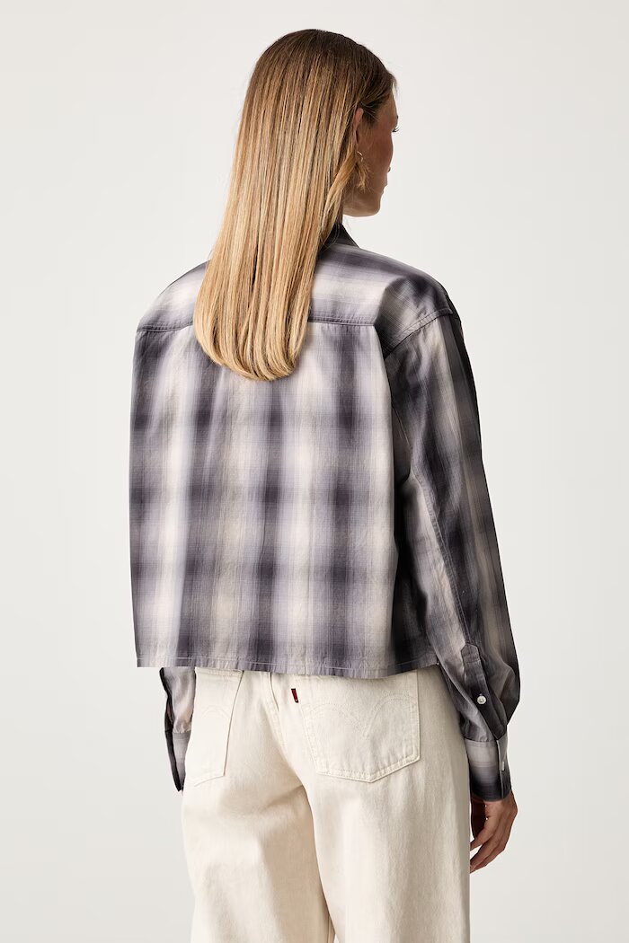 Guess Jeans риза дамска от памук сива W6RH64 WH7Q1