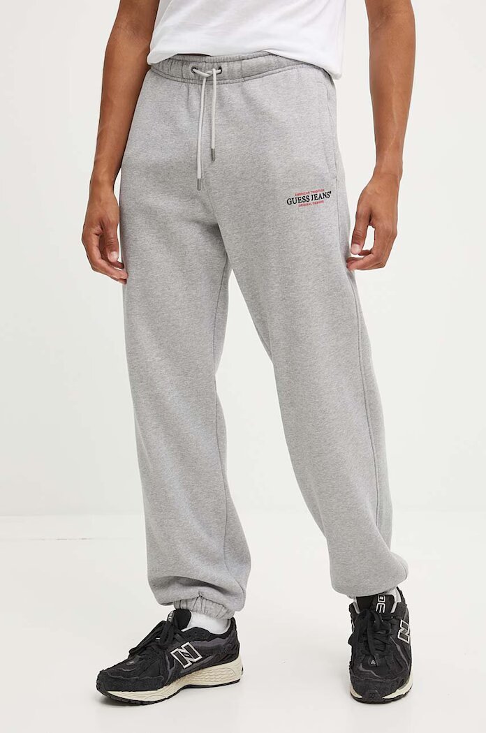 Guess Jeans Спортен панталон в сиво с изчистен дизайн M4YB18 K9V31