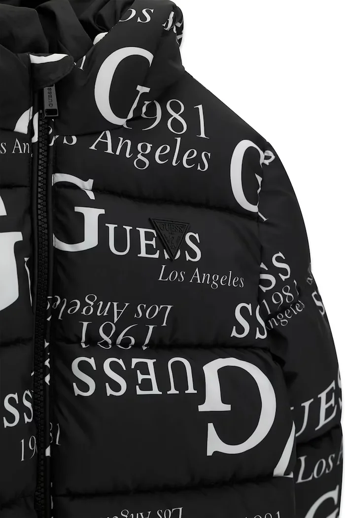 Guess капитонирано яке за деца черно H6BL05 W4160