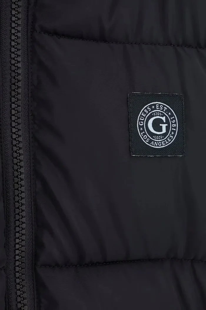 Guess капитонирано яке за деца черно L6BL01 W3942