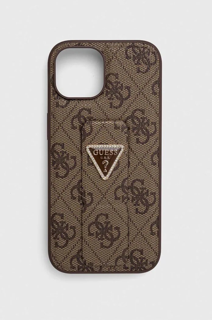 Guess Кейс за телефон iPhone 15 / 14 / 13 6.1'' в кафяво