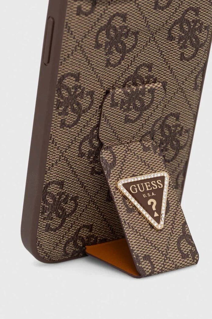 Guess Кейс за телефон iPhone 15 / 14 / 13 6.1'' в кафяво