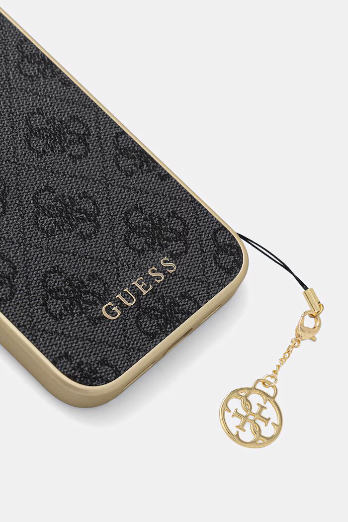 Guess кейс за телефон от имитация на кожа iPhone 16 Pro Max тъмносин GUHCP16XGF4GGR