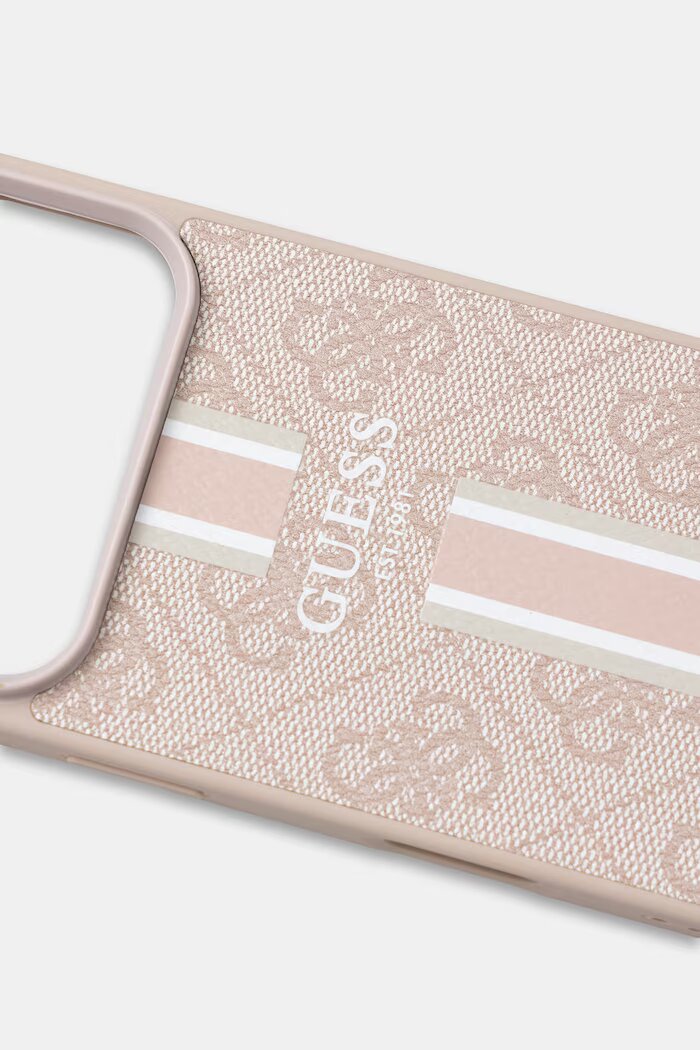 Guess кейс за телефон от имитация на кожа iPhone 17 Pro розов GUHMP17LP4RPSP