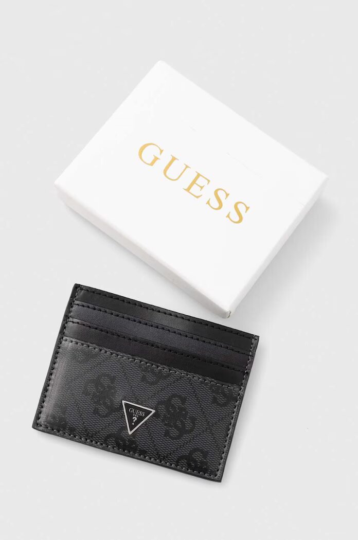 Guess Кожен калъф за карти MITO в черно SMVELE LEA25