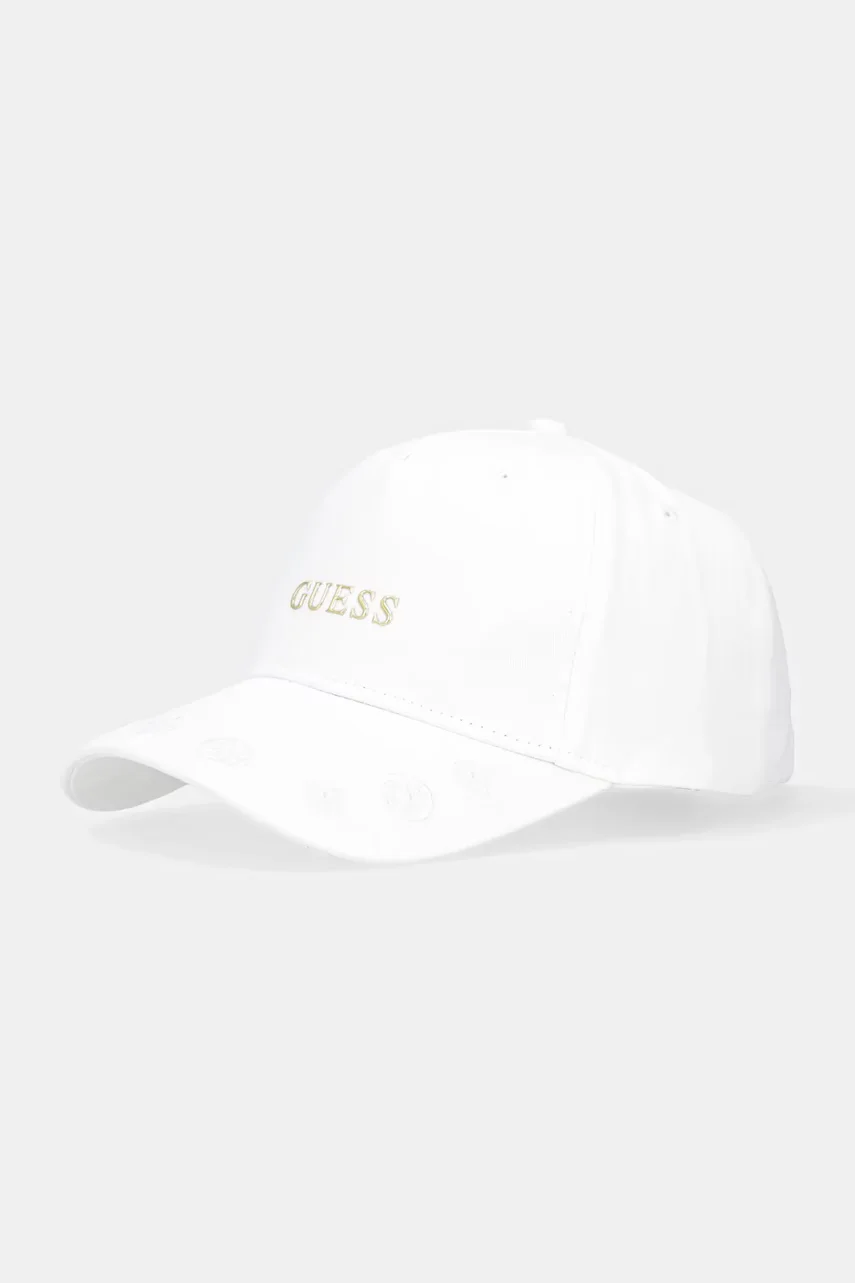 Guess Памучна шапка с козирка PEONY