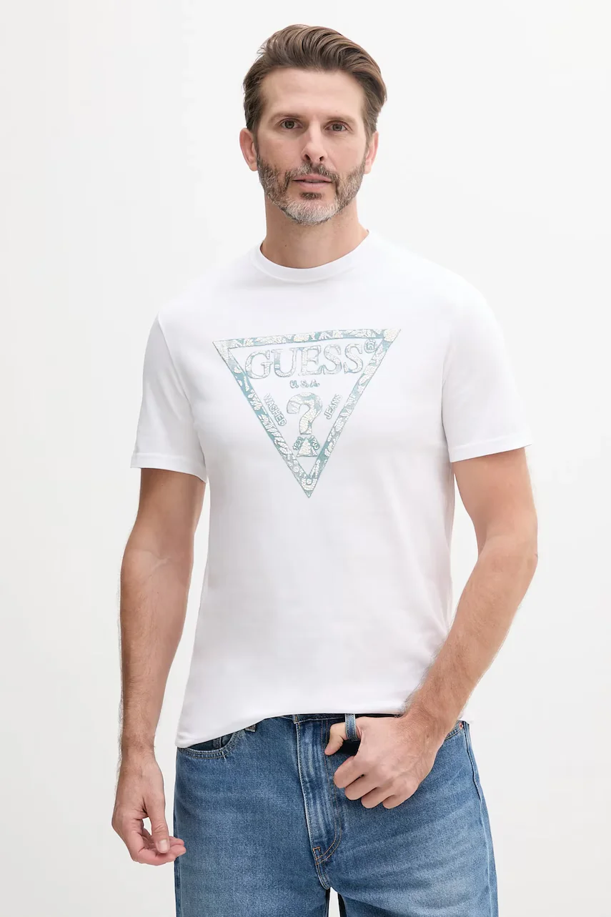 Guess Памучна тениска