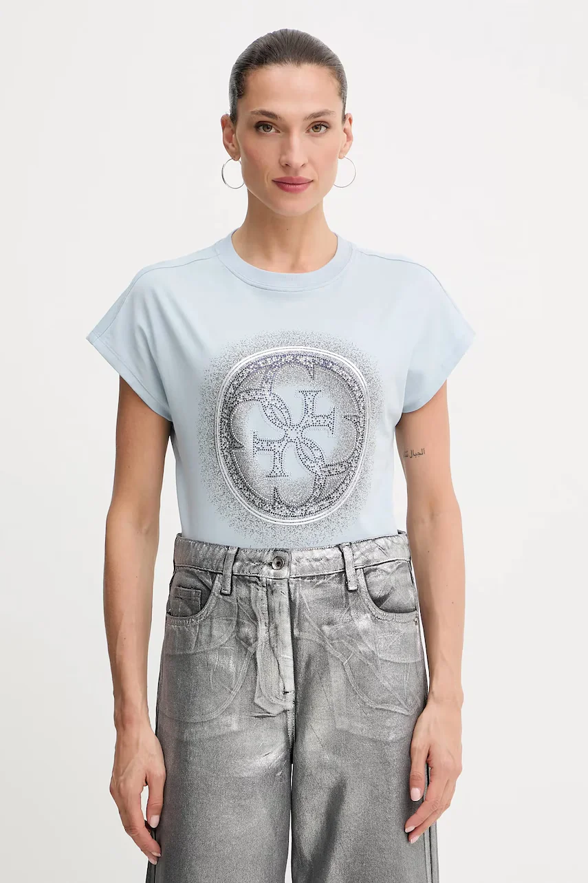 Guess Памучна тениска 4G