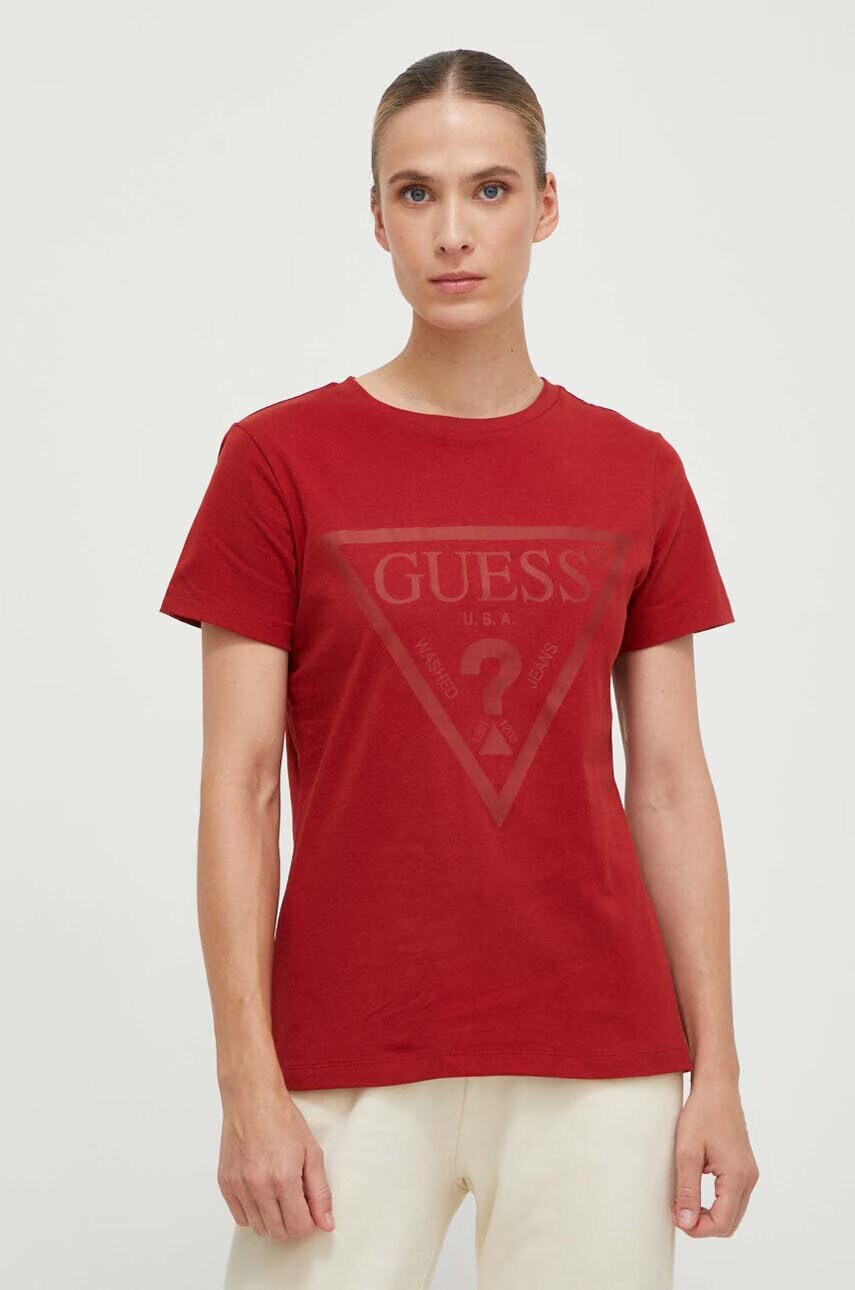 Guess Памучна тениска ADELE