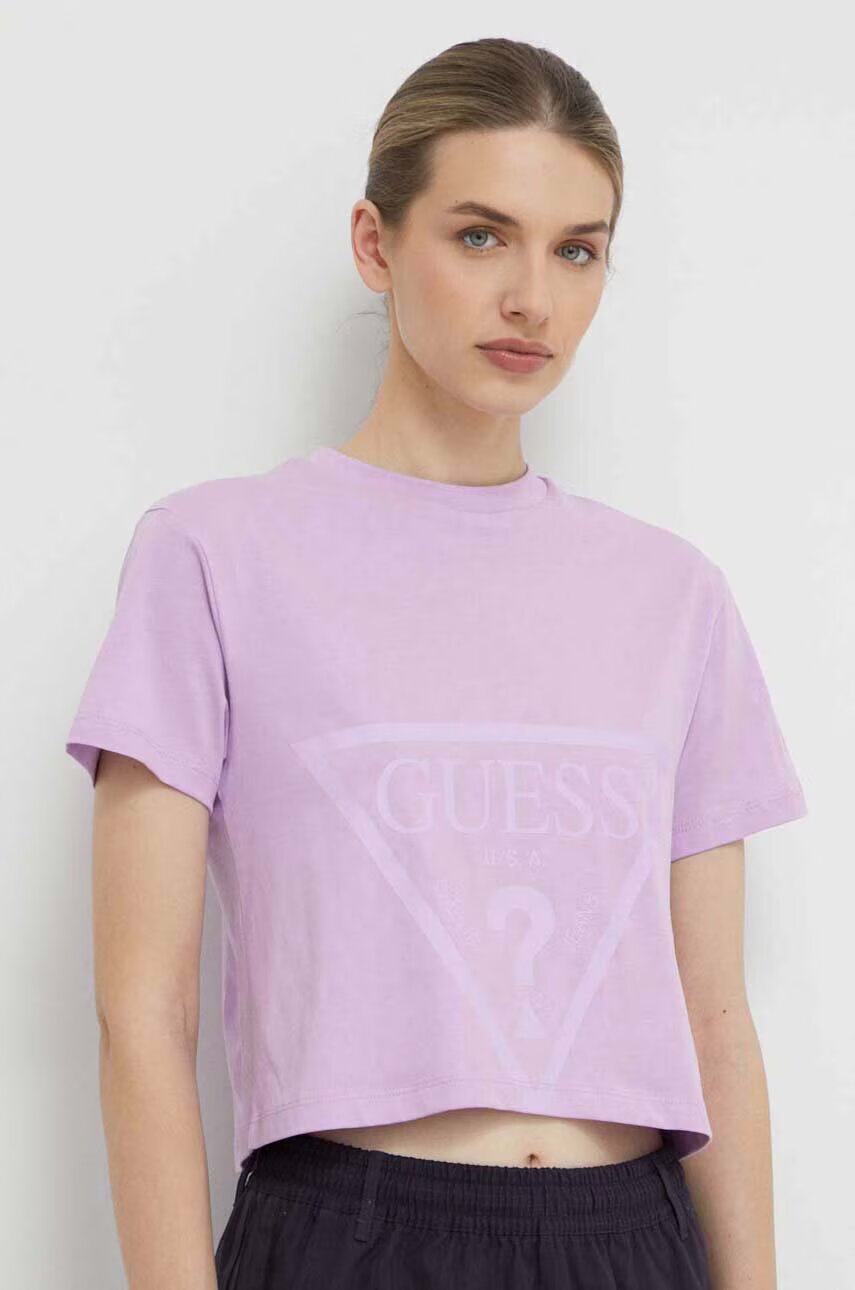 Guess Памучна тениска ADELE