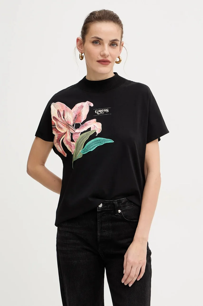 Guess Памучна тениска LILY