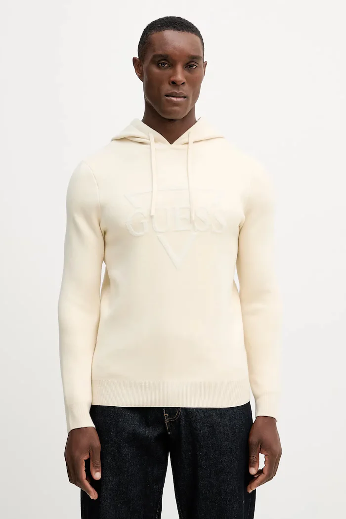 Guess Пуловер JOBY мъжки в бежово M5BR18 Z0470