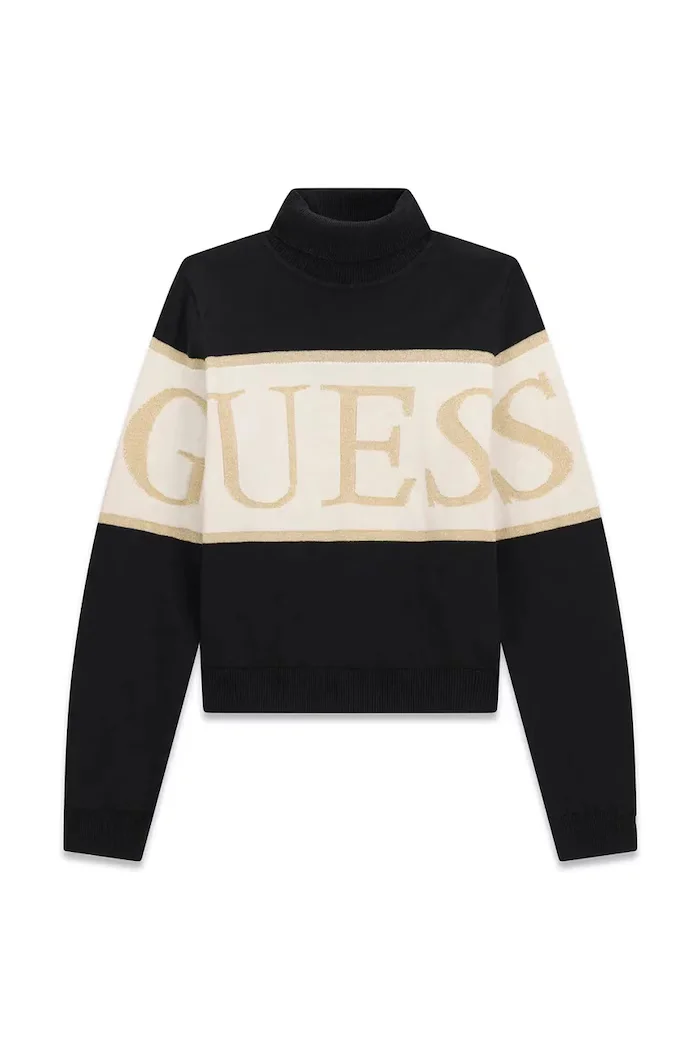 Guess пуловер за деца с памук черен J6BR04 Z1338