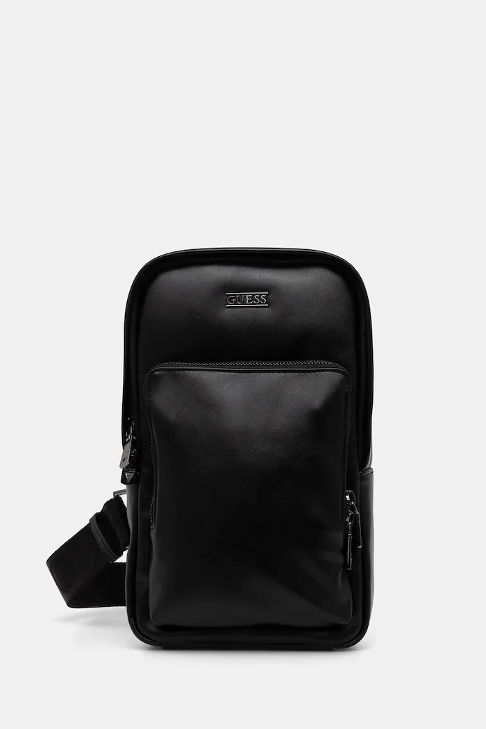Guess Раница BOSTON в черно малък размер с изчистен дизайн HMBOCA P5326