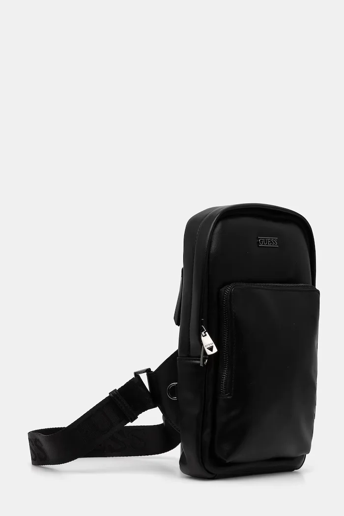 Guess Раница BOSTON в черно малък размер с изчистен дизайн HMBOCA P5326