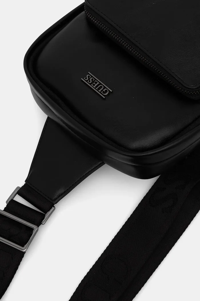 Guess Раница BOSTON в черно малък размер с изчистен дизайн HMBOCA P5326