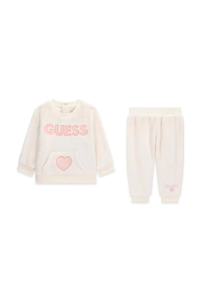 Guess спортен анцуг за бебе от полар бежов A6BG14 W4050