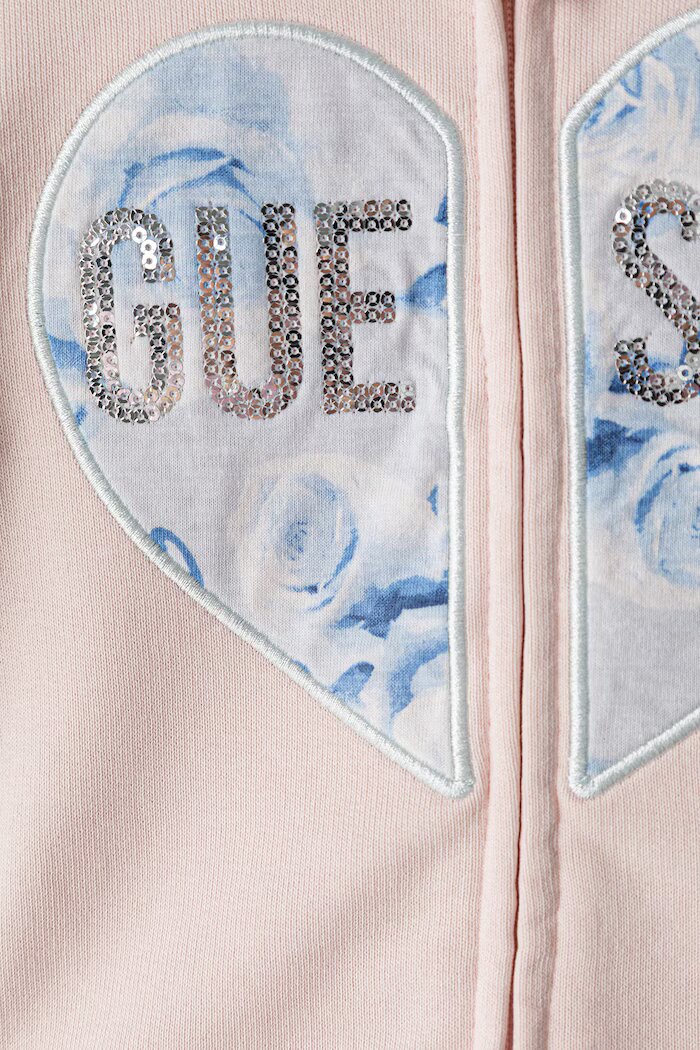 Guess спортен комплект анцуг за бебе от памук розов A6BG13 K5981