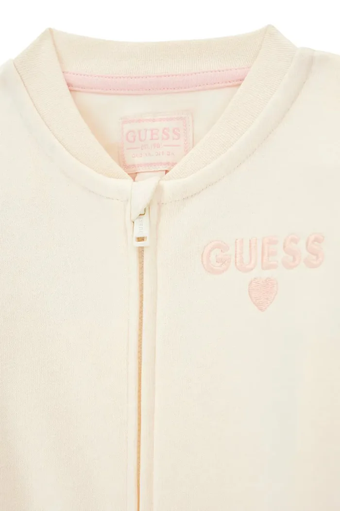 Guess спортен комплект анцуг за деца от памук бежов K6BG06 K5914