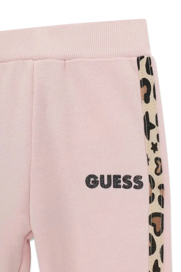 Guess спортен панталон за деца от памук розов със стандартна талия K6BB03 K5886