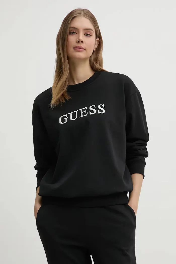 Guess Суичър SOFIA в черно с апликация O5RQ03 KCO31