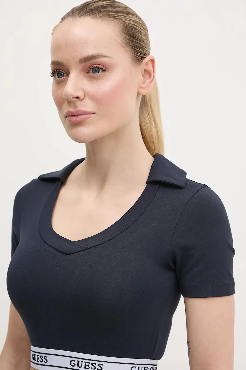 Guess Тениска с яка ALINE