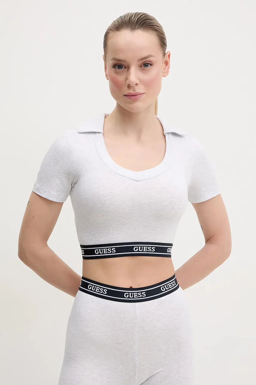 Guess Тениска с яка ALINE