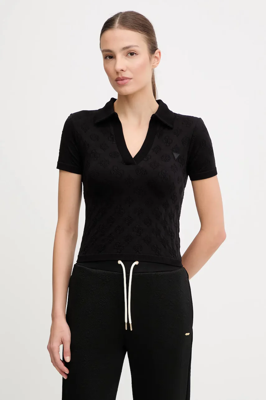 Guess Тениска с яка PEONY
