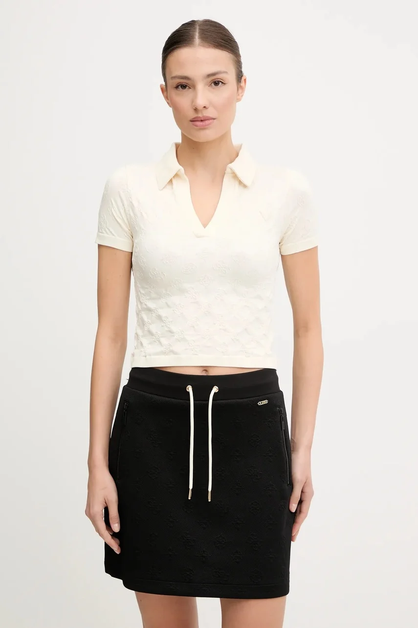 Guess Тениска с яка PEONY