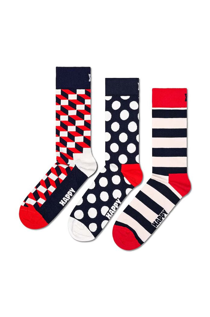 Happy Socks Чорапи Classic Filled Optic Socks (3 чифта)