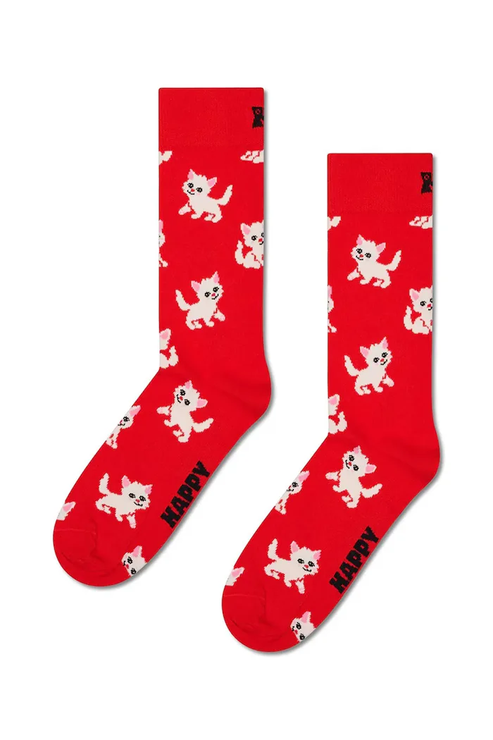 Happy Socks чорапи с памук червени P003186